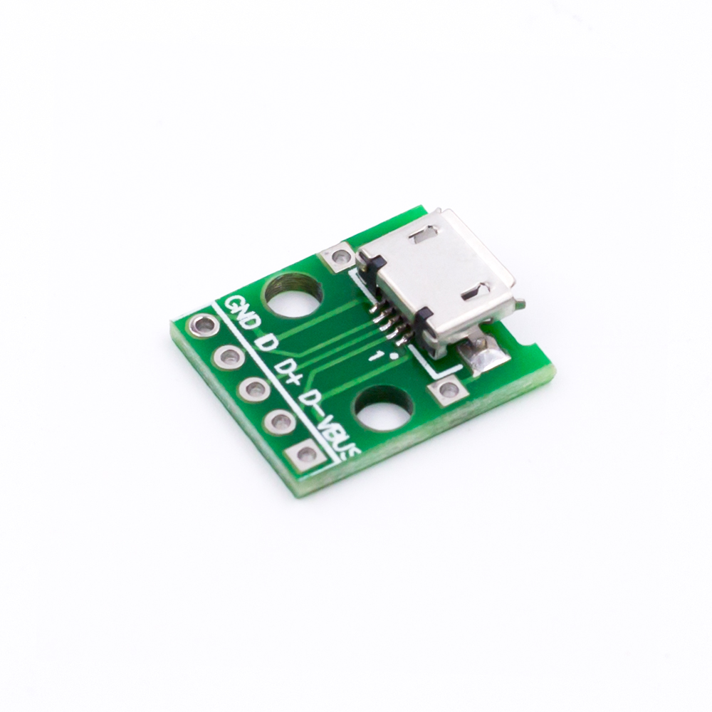 Модуль переходник Micro USB-Dip, 2.54мм